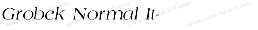 Grobek Normal It字体转换
